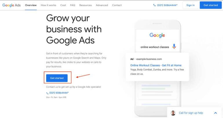 cara login untuk bisa pasang ikaln di google ads