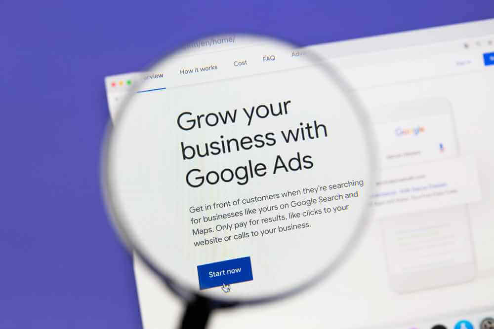 tampilan bagian awal halaman google ads get started