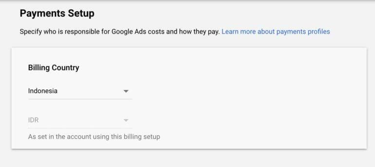 mengatur currency pembayaran iklan google