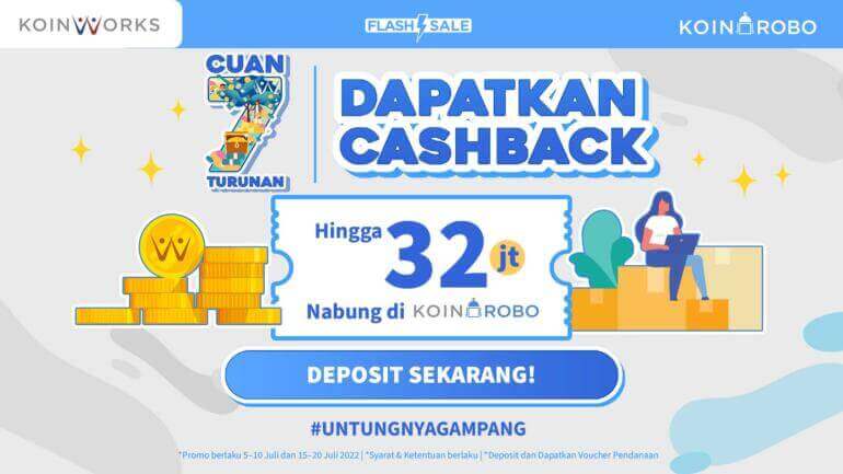 [Flash Offer] Danai KoinRobo Kamu Sekarang dan Dapatkan Hadiah Cashback Hingga 32 JUTA!