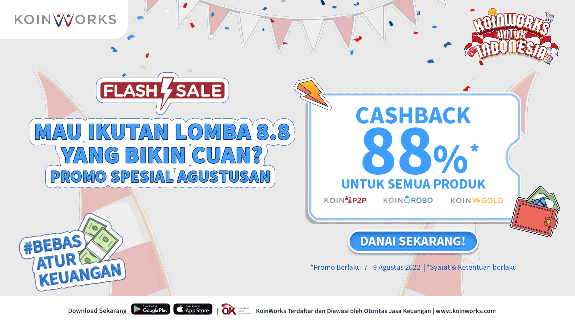 Flash Sale 8.8, Dapatkan Cashback 88% untuk Semua Produk!